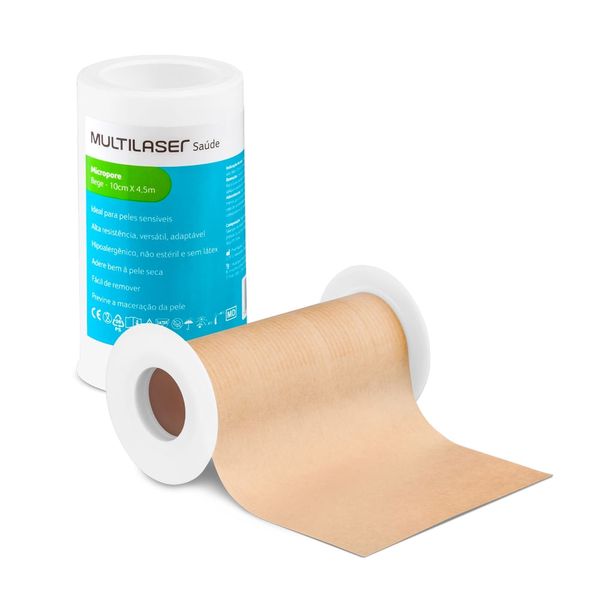 Micropore Bege - 10 x 4,5 cm - Multilaser Saude - HC318 HC318 Micropore Bege - 10 x 4,5 cm - Multilaser Saude - HC318 HC318