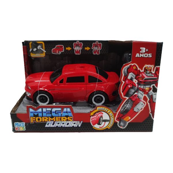 Carrinho Transformável Megaformers Guardian Corrida Vermelho com Ferramenta Multikids - BR1756 BR1756 Carrinho Transformável Megaformers Guardian Corrida Vermelho com Ferramenta Multikids - BR1756 BR1756