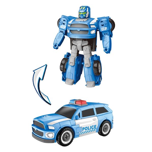 Carrinho Transformável Megaformers Guardian Polícia Azul com Ferramenta Multikids - BR1754 BR1754