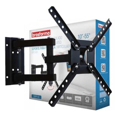 Suporte Tv Articulado 10-55 Sbrp140 Brasforma Preto