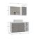 Conjunto Gabinete Banheiro Virtus 80cm Gabinete + Cuba + Espelheira Branco Cinza