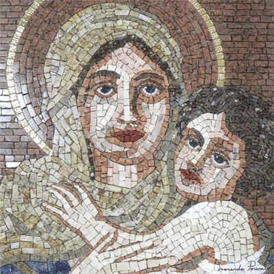Mosaico Da Nossa Senhora De Shoenstatt Tamanho 180x180cm