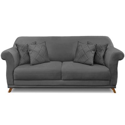 Sofa 2 Lugares Retro Polo 180cm Com Almofada Suede 1104 Ezz 1104