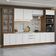 Armário De Cozinha Completa 340cm Rustic/branco Veludo Lux Madesa 02 Rustic/branco Veludo