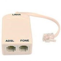 Kit 10 Filtro Adsl Telefone/Internet 2 Saidas