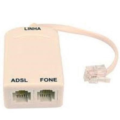 Kit 10 Filtro Adsl Telefone/Internet 2 Saidas