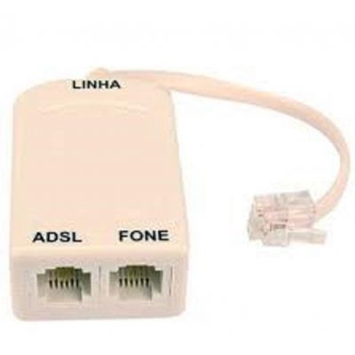 Kit 10 Filtro Adsl Telefone/Internet 2 Saidas