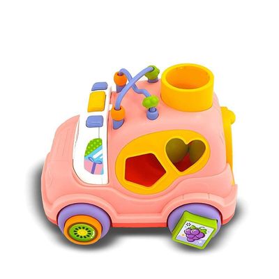 Carrinho Educativo C- Luzes E Sons Rosa - Cardoso