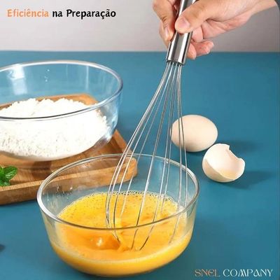 Fuê Batedor De Claras Ovos Bolo Profissional Aço Inox Grande 28,5cm