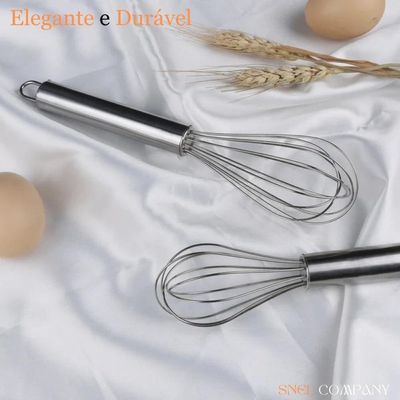 Fuê Batedor De Claras Ovos Bolo Profissional Aço Inox Grande 28,5cm