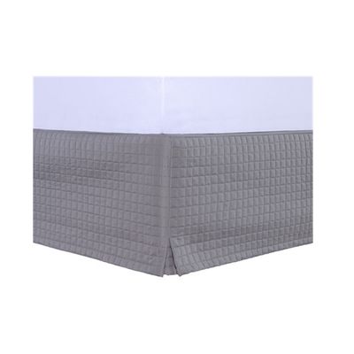 Saia Cama Box King Poliester Probox Pastilha Cinza Lavive