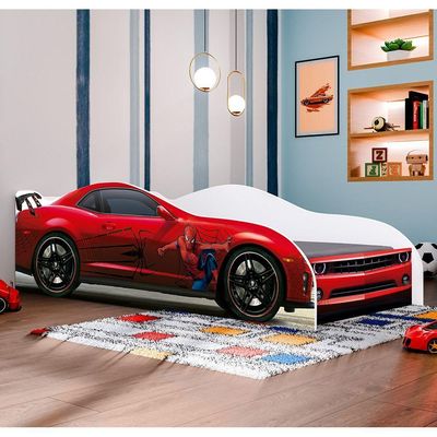 Cama Carro Infantil Personagens MDF Vermelho