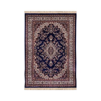 Tapete Para Sala Belga Bruxelas 7 Azul 1,00x1,40m - Edantex