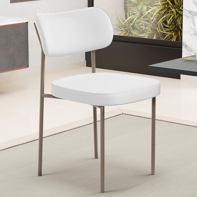 Kit 02 Cadeiras Decorativas Para Sala De Jantar Melina Base Arena L02 Facto Branco - Lyam Decor
