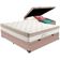 Cama Box Baú Bege E Colchão King Best Molas Ensacadas Casal 138x188x33 Anjos