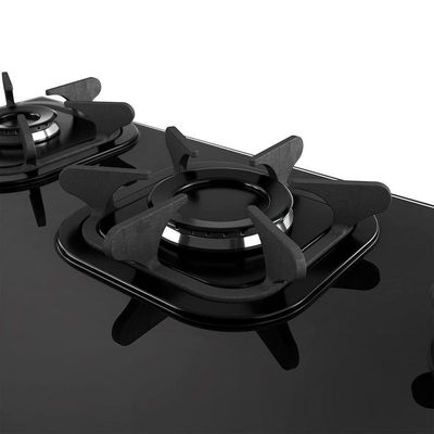 Cooktop 5 Bocas A Gás Mueller G4 Com Mesa De Vidro Temperado Preto Bivolt