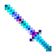 Espada Pixel Minecraft 58cm Diamante Som E Luz à Pilha Azul