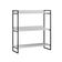 Aparador Industrial 3 Prateleiras Córdoba 95cm Preto E Branco