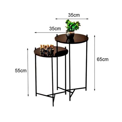 Conjunto De Mesa Lateral áquila Preto