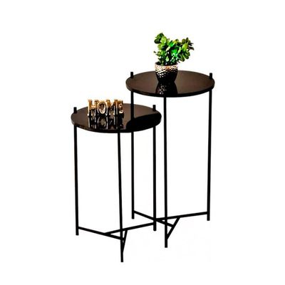 Conjunto De Mesa Lateral áquila Preto