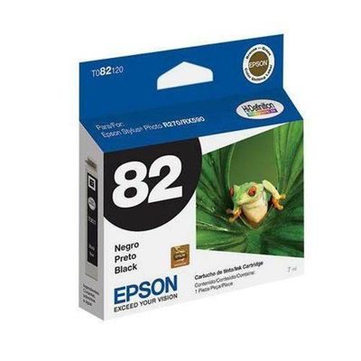 Cartucho De Tinta Epson To82 Preto T082120 Br R270 R290 Rx590 Rx390 T50 Tx720