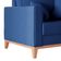 Poltrona Beny Pés e Base em Madeira Linho Cotton Azul Marinho