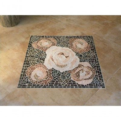 Mandala Mosaico Floral Rosas Ii Tamanho 60cm