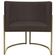 Poltrona Decorativa Recepção Luna Suede Base Ferro Champagne Marrom Suede