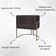Poltrona Decorativa Recepção Luna Suede Base Ferro Champagne Marrom Suede
