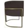 Poltrona Decorativa Recepção Luna Suede Base Ferro Champagne Marrom Suede