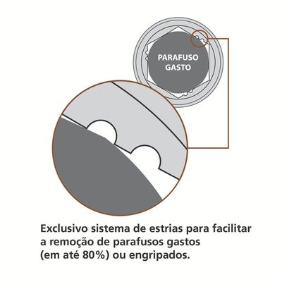 Soquete Xtractor Plus Em Aço Cromo Vanádio 24 Mm - Encaixe 1/2 Tramontina Pro Tramontina