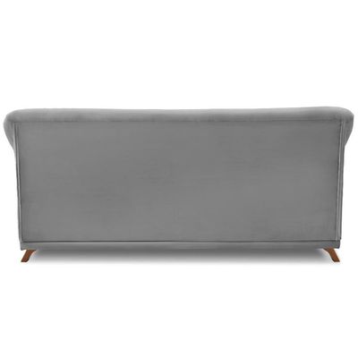 Sofa 3 Lugares Retro Polo 200cm Com Almofada Veludo 2938 Ezz 2938