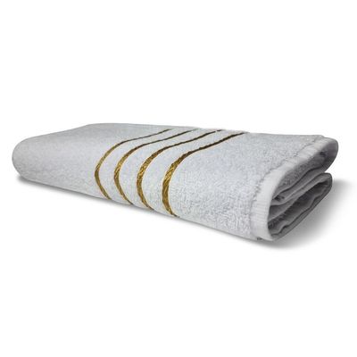 Jogo De Toalha 2 Banho 2 Rosto 1 Piso 5pçs Coleção Montreal 100% Algodão Branca