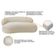 Divã Recamier Luxo Canadá 200cm Lado Direito Bouclé Adj Decor Bege