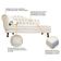 Divã Recamier Diana Lado Direito 120cm Corano Adj Decor Branco