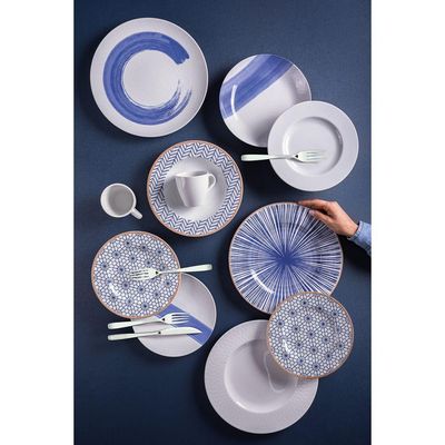 Prato Sobremesa Tramontina Mesh Em Porcelana Decorada 21 Cm