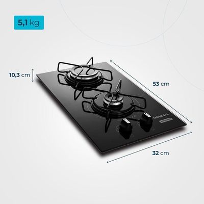 Cooktop À Gás 2 Bocas Mondial CTG-04 Bivolt