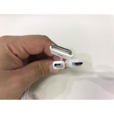 Cabo Usb 2.0 Triplo Carga Dados Para Samsung = V3 / V8 Micro Usb 5 Pinos / 30 Pinos = Multi Função