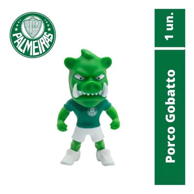 Boneco Mascote Palmeiras Porco Gobatto De Futebol Oficial Fut Toy Verdão Licenciado Modelo Articulado