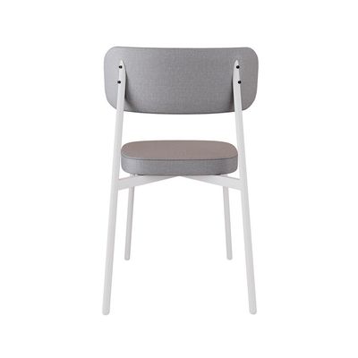 Conjunto com 2 Cadeiras Alloa Polipropileno Cinza Claro e Preto