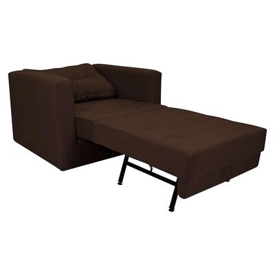 Sofá-Cama Solteiro Marisol Suede Marrom