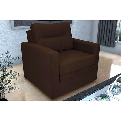 Sofá-Cama Solteiro Marisol Suede Marrom