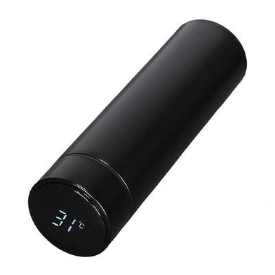 Garrafa Térmica Com Sensor De Temperatura Em Led Inoxidável