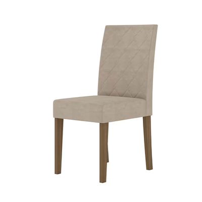 Conjunto de Mesa de Jantar Poliman Helo com 6 Cadeiras - 160 cm de Largura Bege