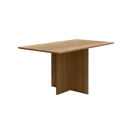 Conjunto de Mesa de Jantar Poliman Helo com 6 Cadeiras - 160 cm de Largura Bege