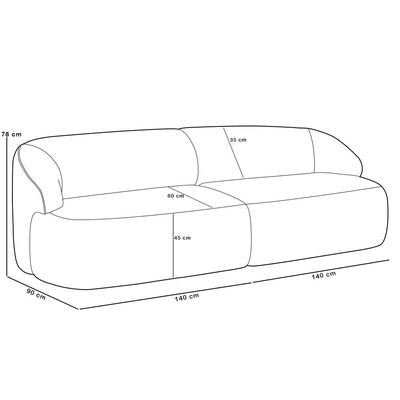 Sofá 4 Lugares Curvo Orgânico com 02 Poltronas Para Sala Living 280cm Barolo L06 Bouclê Branco - Lyam Decor