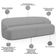 Sofá 3 Lugares Curvo Orgânico Para Sala Living 220cm Barolo L06 Linho Cinza Escuro - Lyam Decor