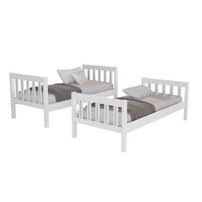 Beliche Com Cama Auxiliar 100% Mdf Com Grade Protetora E Escada Quarto Moderno Pequeno