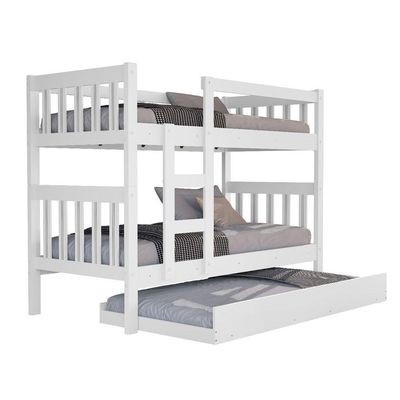 Beliche Com Auxiliar Infantil Vira Cama Quarto Pequeno De Mdf Em Promoção Tamanho Solteiro