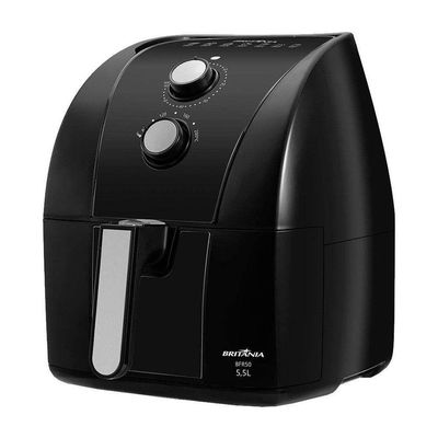 Fritadeira Air Fryer Britânia 5,5L Redstone BFR50 Preta 1500W Preto Com Inox 127V